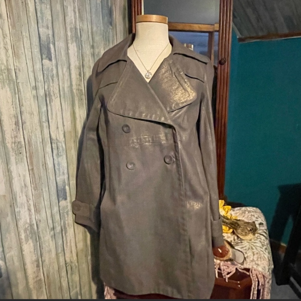INC Like New Double Breasted Trench Coat